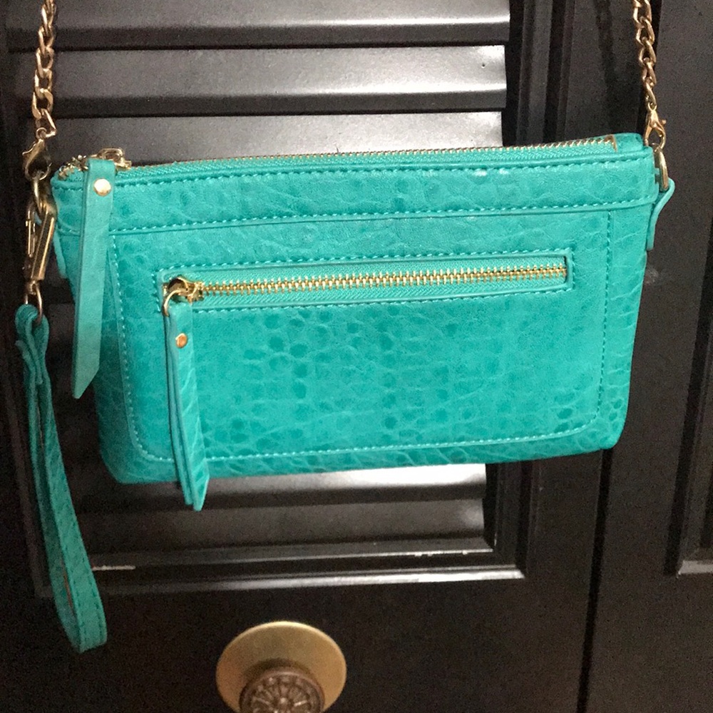 Teal crossbody purse